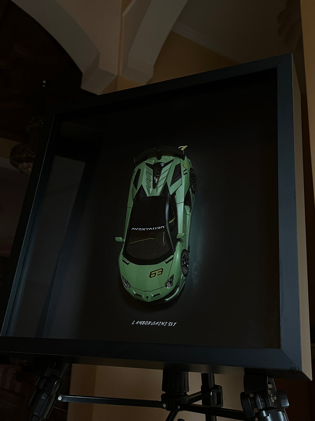 Green Lamborghini Aventador SVJ
