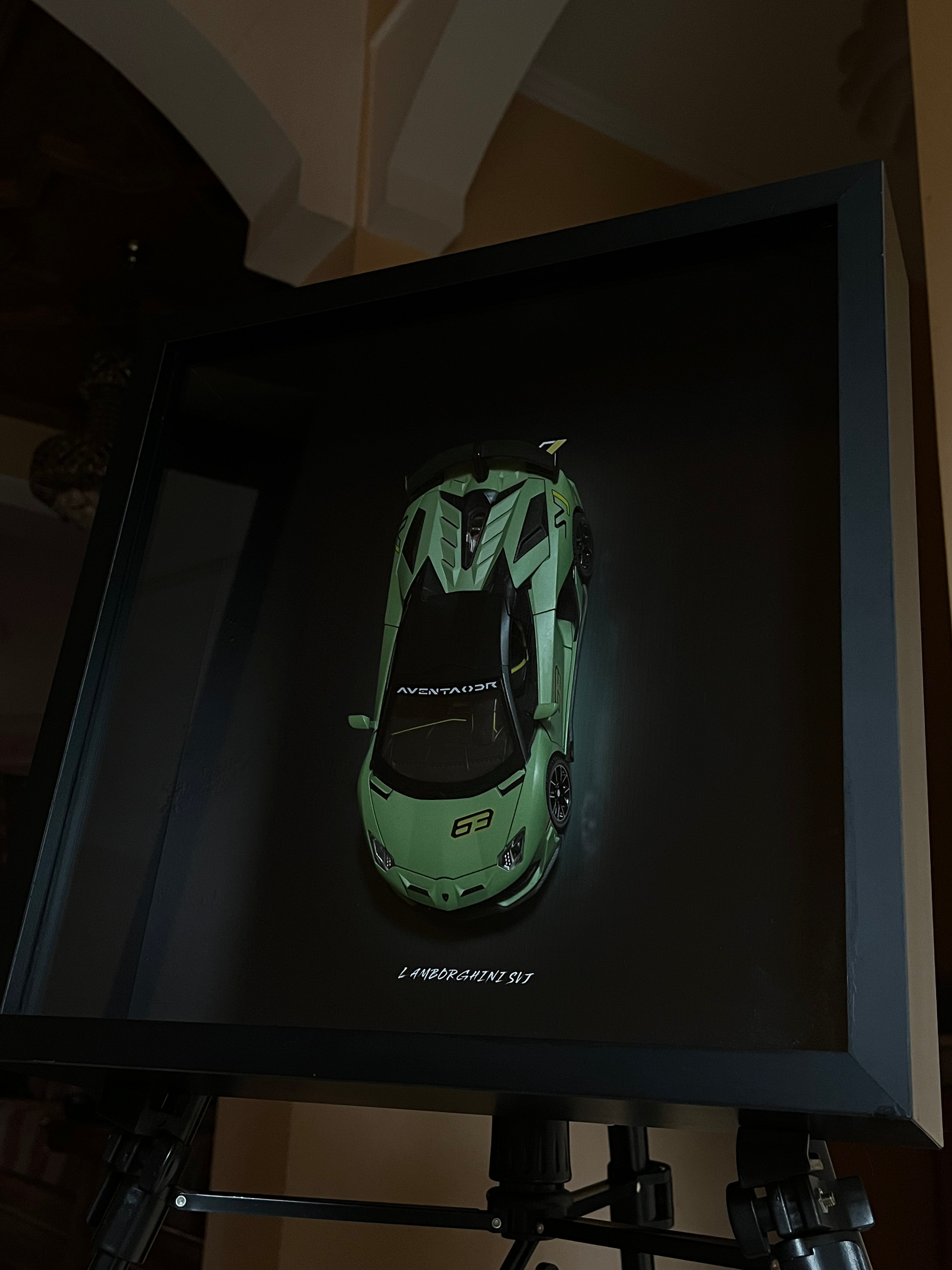 Green Lamborghini Aventador SVJ